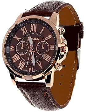 Fortan 2016 Frauen Kunstleder analoge Quarz-Armbanduhr-braun