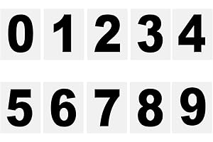 DURDIIY 3-Pack Hausnummer zum aufkleben Zahlen-Aufkleber Reflektierend Höhe 74mm/ 3" Hausnummernschild wasserdicht Hausnummer Buchstaben Nummern Selbstklebende Klebezahlen für Mülltonne, Briefkasten (schwarz)