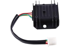 Keenso Regolatore Moto, 4 Fili 4 Pin Regolatore Raddrizzatore Stabilizzatore 12 Volt Regolatore Moto per 150-250CC Moto Scooter Ciclomotore ATV