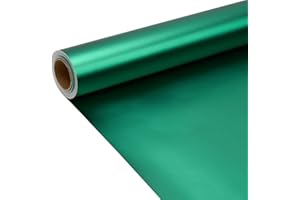 ZHNERY Rouleau de papier cadeau vert mat, 9 m x 43 cm, couleur unie, effet nacré, pour anniversaire, Noël, baby shower, décoration de cadeaux de festival