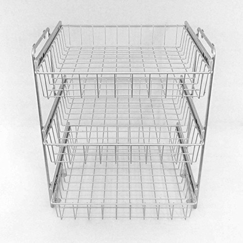 Schrankauszug Korb Kombisystem für 50er Schrank, 3 etagig