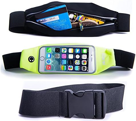 iZarin® Running Belt for Google Pixel XL / Yellow Waterproof Waist Pack / Includes Headphone Cable Slot, Key, Card, Accessories Holder &amp; Additional Extender