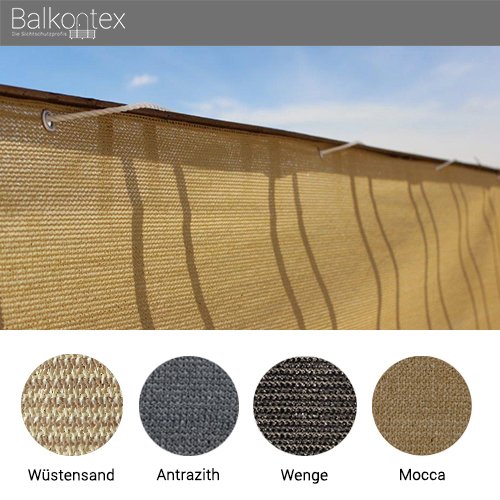 Preisvergleich Produktbild !Balkonbespannung Balkonumrandung Balkonverkleidung Balkonsichtschutz Prompt!!! (100x500cm, Wüstensand)