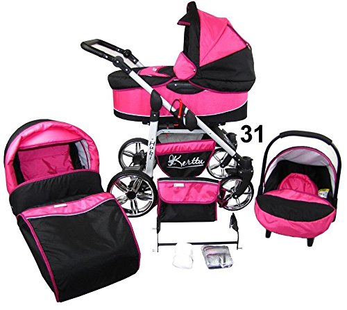 Pram - Pushchair Car Seat Carrycot Set Hubi 3 in 1 set (V31)