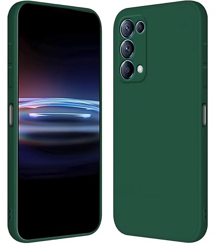 HULLIN Custodia per Telefono in Silicone Colorato, Adatta per OPPO Find X3 Lite/OPPO Reno5 5G (6.43) - Blu zaffiro