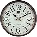 Produktbild perla pd design Metall Wanduhr mit Glasscheibe Vintage Design Westminster schwarzbraun lackiert ca. Ø 30 cm
