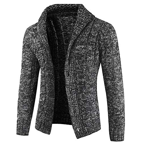 Preisvergleich Produktbild Strickwaren Wintermantel Herren,Elecenty Männer Mantel Kurzmantel Grobstrickjacke Strickmantel Strickjacken Winterjacke