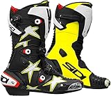  Sidi Botas Moto mag 1 Stars Negro-Fluorescent (EU 43/US 9.5, Amarillo)