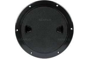 Seaflo 4 " – 8" Negro Circular Antideslizante inspección escotilla W/Desmontable Cubierta