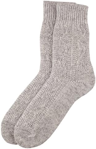 100% Pure Wool, Warm Winter Socks (A lot of colors available) (2-5 (EU 35-38), Light Grey)