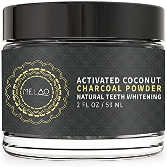 Activated Charcoal teeth Whitening Powder Peppermint Flavour by Dentive - 100% natural Coconut Shells Charcoal &amp; Esthetic Dentistry Formula - Detoxify Your Mouth &amp; Cleaning Tooth 59g