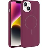 Kilifplus Apple iPhone 13 ile Uyumlu Kılıf Renkli M-Safe Kablosuz Şarj &Ouml;zellikli Silikon Kapak - M&uuml;rd&uuml;m