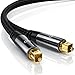 Produktbild Uplink - 1m Optisches Toslink Kabel (S/PDIF Audio-Kabel) | Platinum Serie - Voll-Metallstecker / Nylonummantelt | LWL (Lichtwellenleiter) | 6mm Kabeldurchmesser | unverfälschte 1:1 Digital-Übertragung | Home Entertainment / HiFi / TV / Konsolen / Media Center