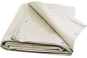 Tecplast Toile Pergola Ivoire 3,5x4 m XP640PR - Garantie 10 Ans - Bâche Pergola ou Tonnelle étanche en PVC - Made in France