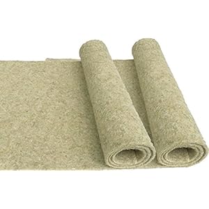 Alfombra para roedores hecha de 100% de cáñamo,120 x 50 cm, 5 mm de de espesor, paquet de 2 (EUR 8,75/pieza), alfombra para roedores adecuada como revestimiento de piso en jaula, p. para conejos, conejillos de Indias, hamsters, ratas, degus y otros roedores.