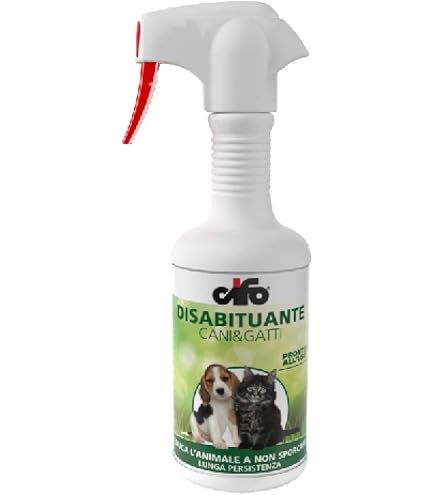 Spray Disabituante Per Cani E Gatti Amore Mio 500ml, Anti Pipì Con Oli Essenziali, Repellente Olfattivo Per Interni Ed Esterni, Addestramento Efficace E Sicuro, Made In Italy