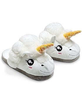 Kenmont Unicorn Einhorn Plüsch Hausschuhe Damen Pantoffeln |slipper|Plüsch Spielzeug| Hausschuh|Schuhe für Erwachsene...