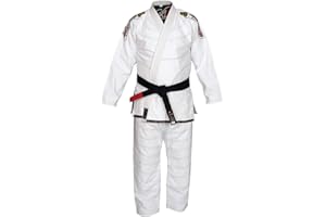 Malino BJJ Gi Adulto, Cocodrilo brasileño Jiu Jitsu traje perla tejido algodón 450Gsm