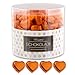Produktbild 150 orange Schokoladen Herzen Woodstock