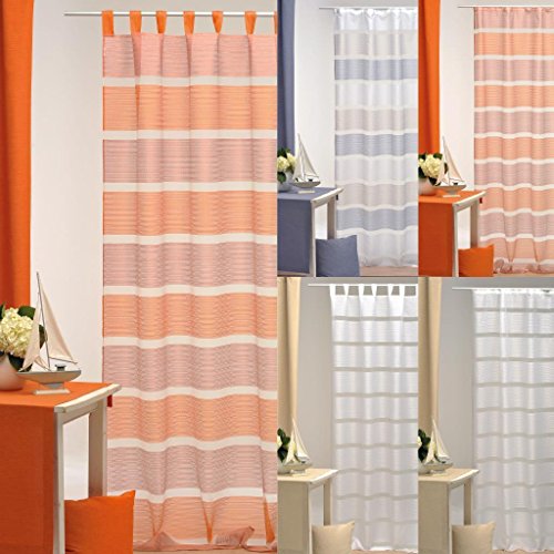 Dekoschal Gardine Vorhang Daisy halbtransparent Auswahl: Universalband 140x 245cm weiß – perlweiß - 3