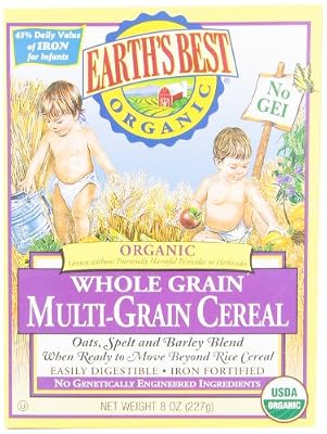 Earth's Best, Baby Foods, Multi-céréales de Grains entiers, 8 oz (227 g)