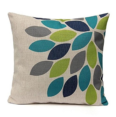 Rosennie Kissenbezug Sofa Kissen Abdeckung Baumwolle Leinen 45cm x 45cm (45cm x 45cm, Weiß)
