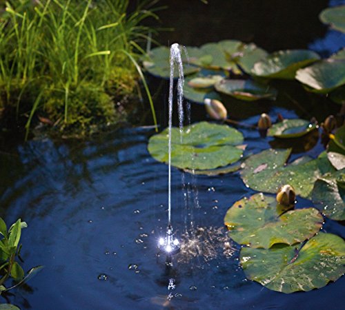 Solar Teichfilterset Starter 300 l/h Förderleistung 8 W Solarmodul + Akku 6V/3,2 Ah + LED Beleuchtung Komplettset bis 500l Gartenteich 101068 - 9