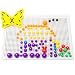 Fajiabao Birthday Gifts for Kids 350 Piece Mushrooms Nails Flashboard Blocks Puzzle Changeable Toy Set with Basket for Early Educational Learning