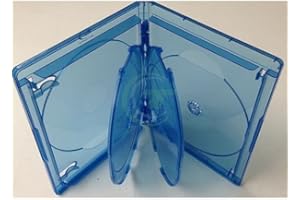 ECS Elite Lot de 5 boîtiers Blu-ray pour 5 disques Bleu 14 mm