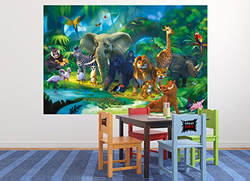 Fototapete Safari Wand-dekoration – Wandbild Dschungel Poster-Motiv by GREAT ART (210 x 140 cm) - 6