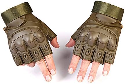 Sonitech Outdoor Military Tactical Army Combat Half-Finger Anti Cutting Bicycle Gloves 1Pair