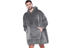 CASKIE Oversized Hoodie Sweatshirt Blanket, TV Super Soft Warm Comfortable Blanket Hoodie, Soft Cozy Warm Comfortable Novelty Hoodies, One Size Fits All, TV-Blanket for Men Women Teenagers Kids