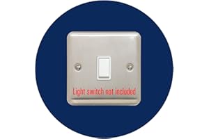 DSD SUPPLIES LTD. single LIGHT SWITCH SURROUND | round | acrylic back panel or finger plate | plug, Colour:Navy