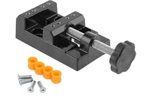 Mesee Mâchoire de Table Universelle Mini Pince Plate Etau d'établi Mini Perceuse à Colonne Etau de Table Parallèle Ouverture de l'étau Outil de Sculpture pour l'artisanat de Bricolage