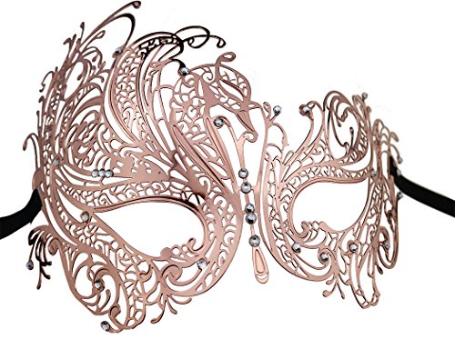 Masquerade Maske Metall Venezianische Maske mit Strass - 2
