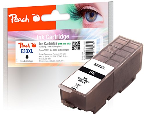 Peach 319665 24ml 650páginas Negro cartucho de tinta - Cartucho de tinta para impresoras (Epson, Negro, Epson Expression Premium XP-530 Epson Expression Premium XP-630 Epson Expression Premium XP-630..., 24 ml, 650 páginas)