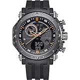 YZPNSSB Herrenuhr einfache und vielseitige Trend Freizeit wasserdicht Sport elektronische Uhr Quarzuhr (Farbe : Orange)