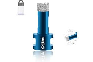 JOISIDE Punte Trapano Diamantate 16mm,Fresa Diamantata M14 Filo per Porcellana Granito Piastrella Marmo Taglio a Secco Diamant Feinsteinzeug