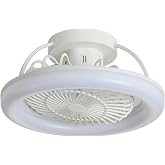 TODOLAMPARA.COM Silent Ceiling Fan LED Ceiling Light App Mobile IKARO White 2026 &ndash; DC, DC, Adjustable, 3 Tones, Summer/Winter