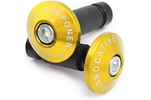 CXEPI Universel Moto vélo 7/8" 22mm Embout Guidon CNC Extrémités de Guidon de Moto Poids Plug bouchon de guidon velo,Or