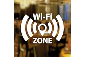 WALL4STICKERS WIFI gratuito zona de ventana o sesión de vinilo pegatinas Gráficos Cafetería Tienda Salón restaurante