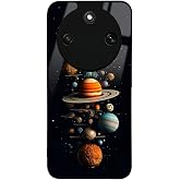 Elfia Honor Magic 8 Lite 5G ile Uyumlu Kılıf Desenli Kamera Lens Korumalı Mat Silikon İnce Kapak Lusi Gezegen