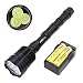 Produktbild Wolfway Super hell 3800 Lumen 3 x CREE XM-L T6 LED Taschenlampe mit 3 x 4200mAh 18650 Akku und Ladegerät