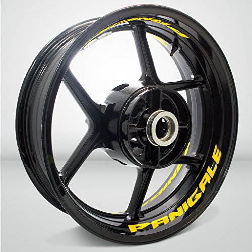 Jaune Brillant Autocollant de Jante de Moto Inner Rim Tape pour Ducati Panigale