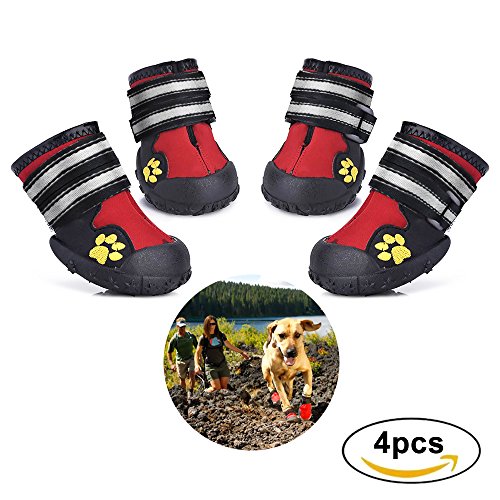 Dog Shoes Water Resistant Pet Boots for German  Shepherd，Akita，Sheepdog，Doberman ，Great Dane Various Size Dogs Labrador  Husky Paw Protectors