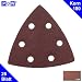 Produktbild 25 Blatt Deltaschleifer-Schleifscheiben 93x93x93 mm  Körnung K180  Deltaschleifpapier  6-Loch  P-D-W®