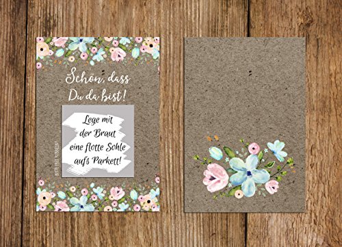 50 Rubbelkarten „Schön, dass Du da bist!“, Hochzeit Spiel, Gastgeschenk Hochzeit - 4
