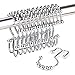 Produktbild Handtuchhalter Duschvorhang Haken Ringe Doppel Duschvorhang Ringe Eisen Rostfrei Metall Doppelgleiter, Set mit 12 Haken (Color : Silver)