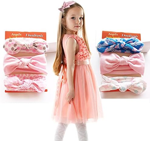 Angelland Baby Girl Hair Band Cotton Headbands Elastic Hair Accessories Soft Touch Fashion Boutique Stretchy Take Photograph Gift for Kids Newborn Toddler Infant Teens Children(6 PCS )