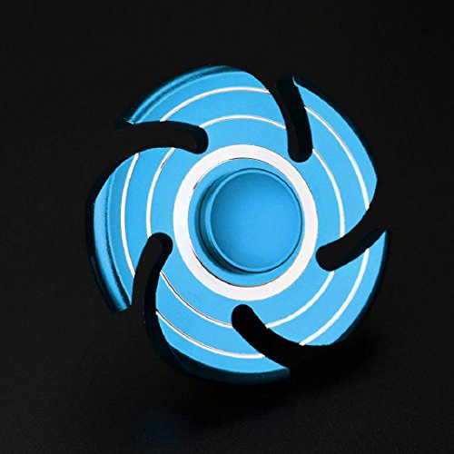 Spielzeug Geschenk Fidget Hand Spinner Dreieck Metall Spinner Finger Focus Stress Relief Spielzeug Geschenk für Kinder / Erwachsene (Blau) - 3